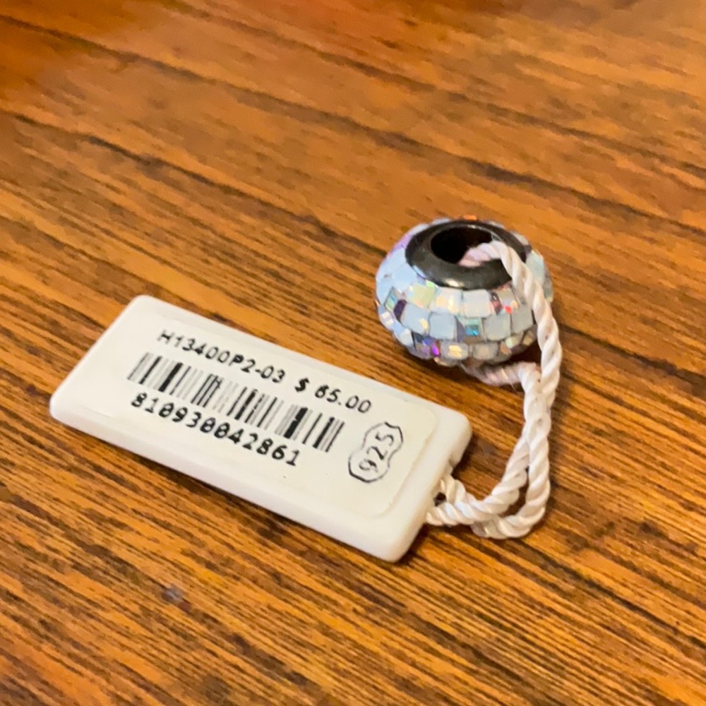 Persona White and Mirror Ball Bead with Silver Detail